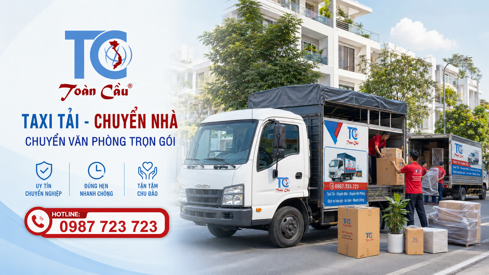 Dịch vụ xe tải chở hàng Quận 10 của Taxi Tải Toàn Cầu