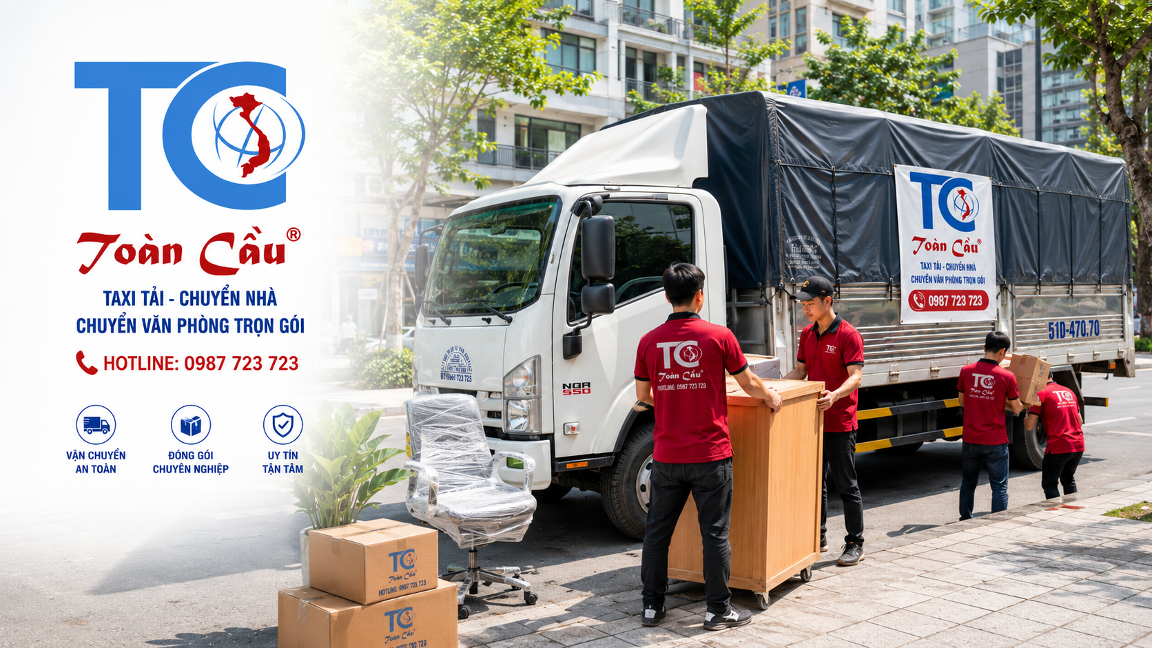 Thuê xe tải chở hàng 6m tại Taxi Tải Toàn Cầu